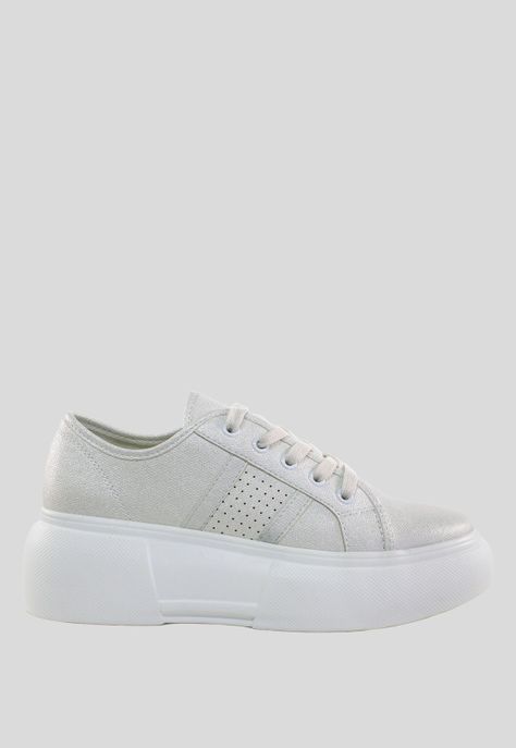 Zapatilla Alta Lisa Perforada Blanco-1