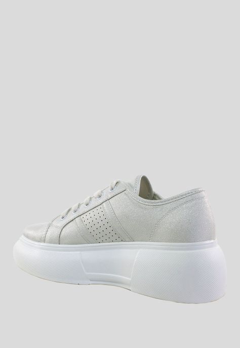 Zapatilla Alta Lisa Perforada Blanco-2