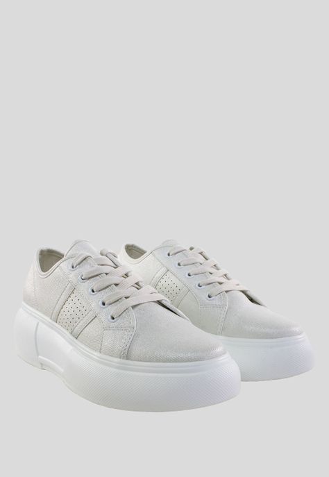Zapatilla Alta Lisa Perforada Blanco-3