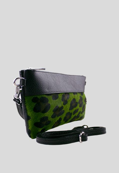 Bandolera Cuero Cavallino Leo Verde-1
