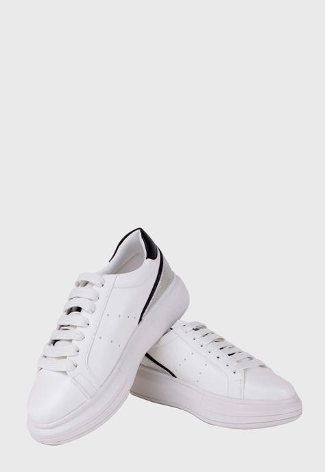 Zapatilla Talon Con Vivo Blanco-3