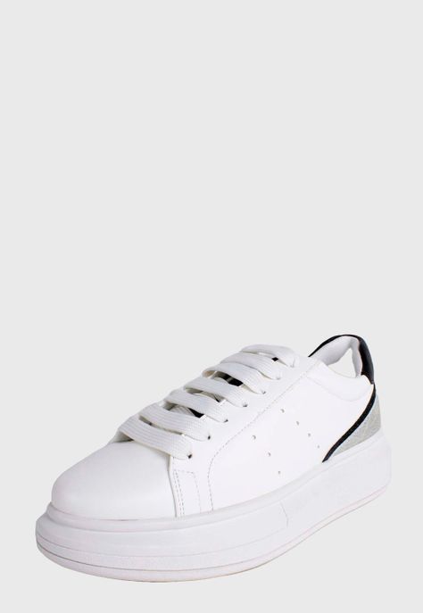 Zapatilla Talon Con Vivo Blanco-1