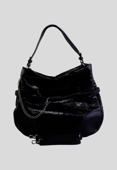 Cartera brillo esquineros Negro-1