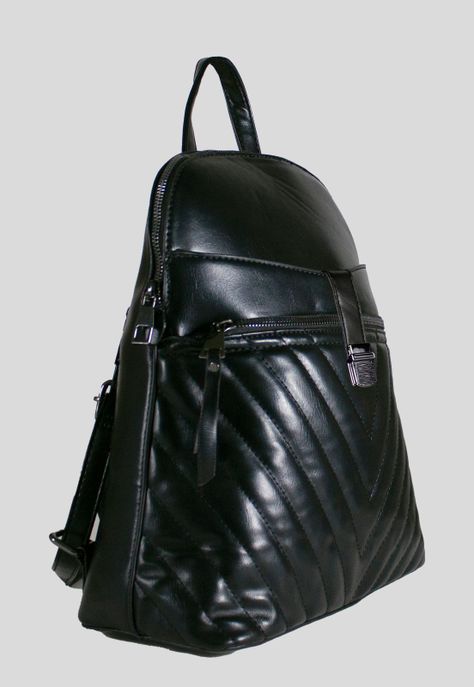 Mochila Bolsillo Acolchada Negro-1