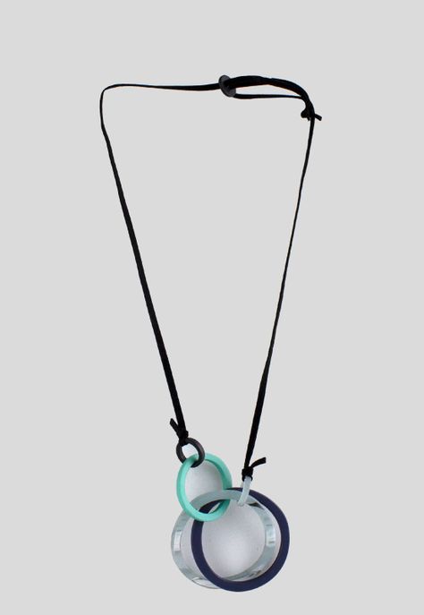 Collar 3 Argollas Azul-0