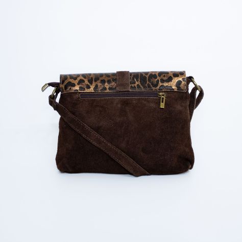 Bandolera Mailea reno con tapa leo Chocolate-2