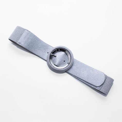 Cinturon Elastico Hebilla Metal Plata Mailea-1
