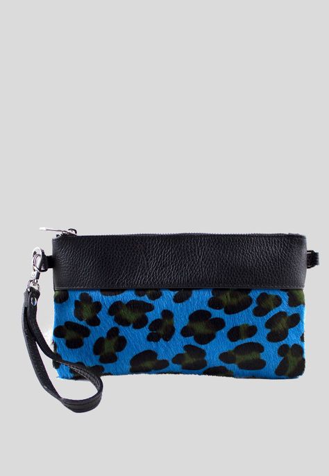 Bandolera Cuero Cavallino Leo Celeste-0