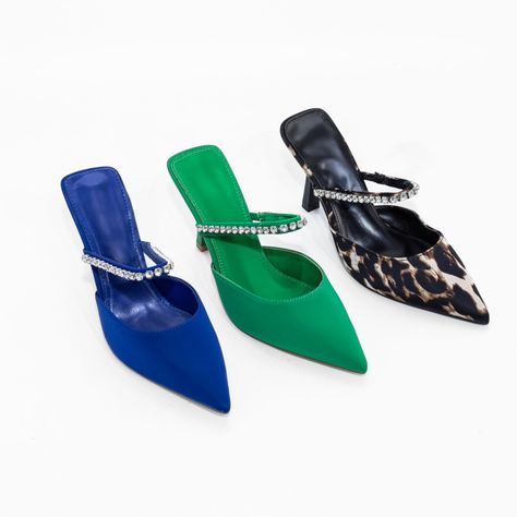 Puntilla Taco Strass Verde Mailea-4
