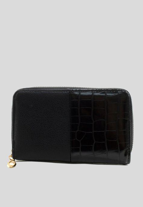Billetera mediana 2 materiales Negro-0