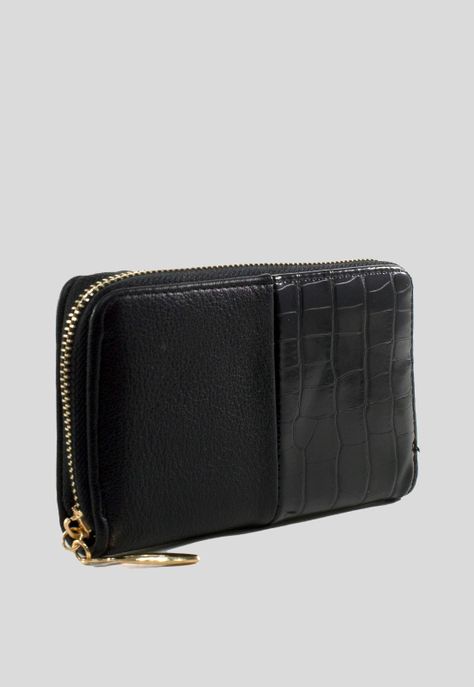 Billetera mediana 2 materiales Negro-1