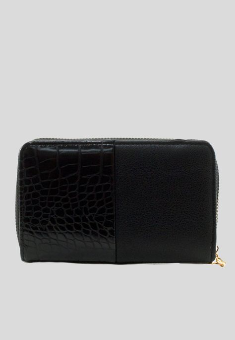 Billetera mediana 2 materiales Negro-2
