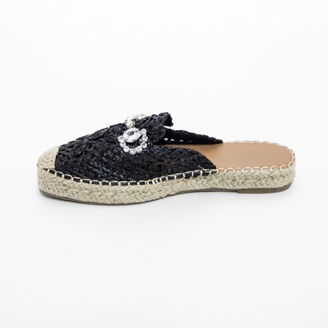 Puntilla Tejida Aplicacion Strass Negro Mailea-2