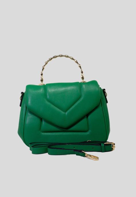 Cartera acolchada man. Metal Verde-1