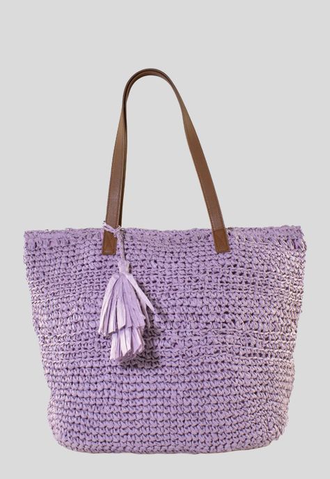 Cartera Rafia Casquete Lila-0