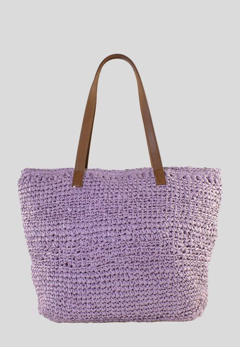 Cartera Rafia Casquete Lila-2