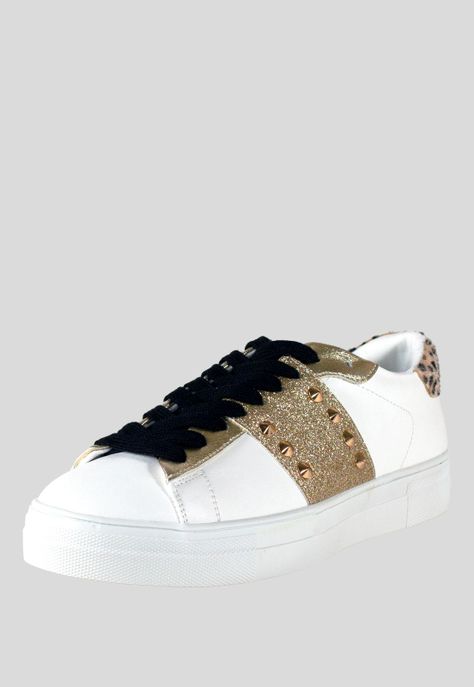 Zapatilla Franja Piramides Oro-1