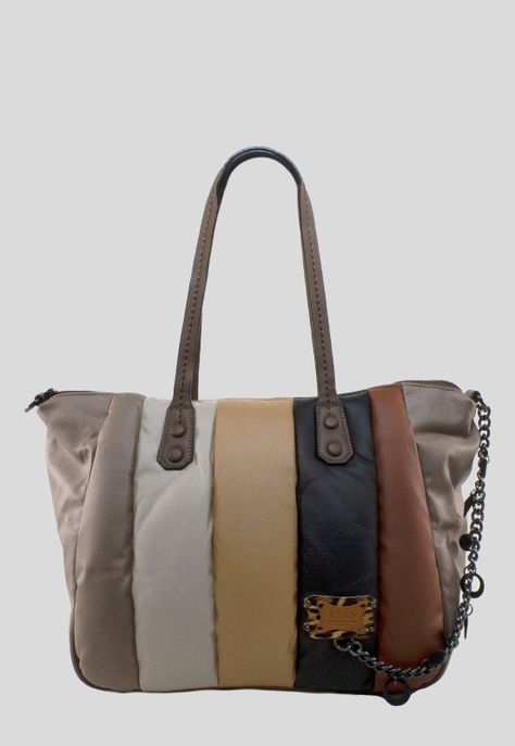 Cartera Grande Franjas Khaki-0