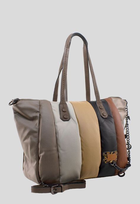 Cartera Grande Franjas Khaki-1