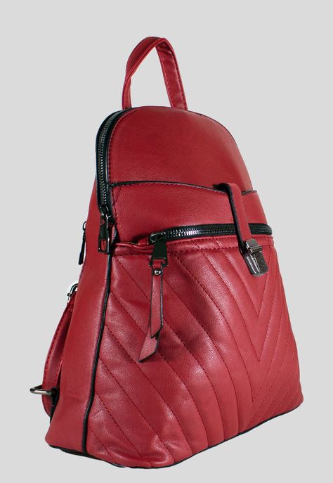 Mochila Bolsillo Acolchada Burdeo-1