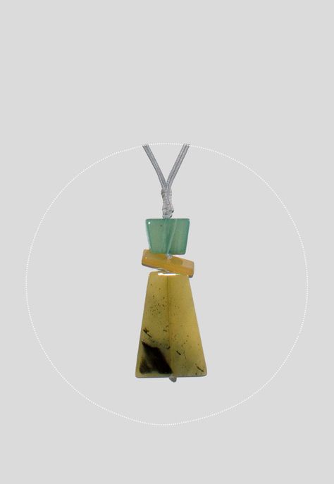 Collar Acrilico Trapecio Amarillo-1