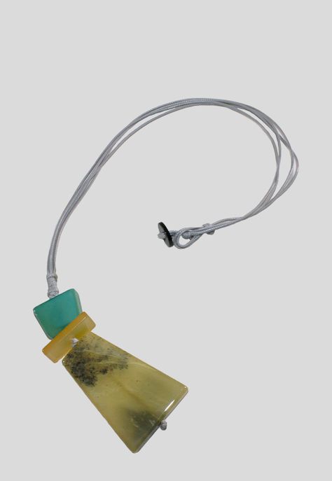 Collar Acrilico Trapecio Amarillo-2