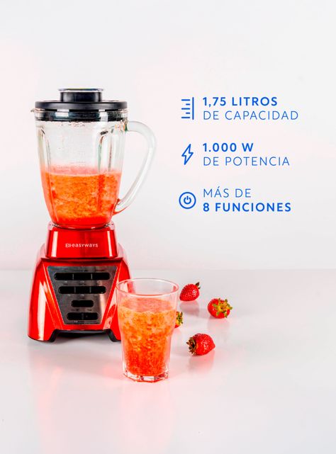 Licuadora Ultra Silver Gran capacidad 1,75L + vaso to go EasyWays-4