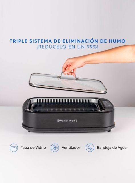 Parrilla Eléctrica Smokeless Grill Master EasyWays-1