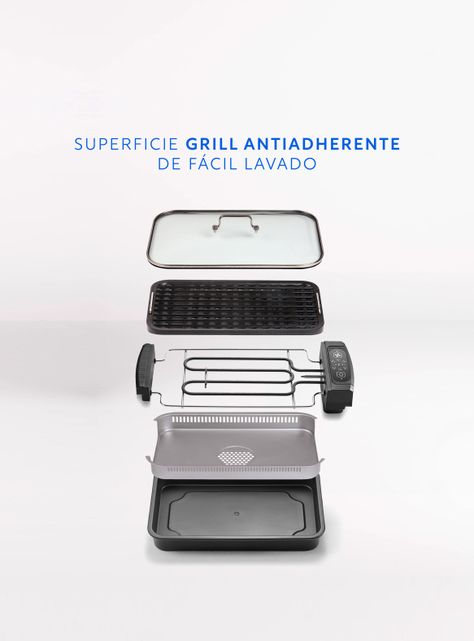Parrilla Eléctrica Smokeless Grill Master EasyWays-2