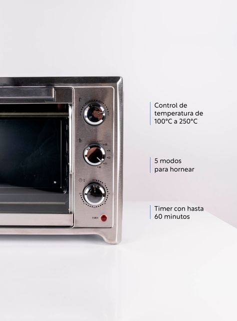 Horno eléctrico Oven Master 45 L + Convección y Spiedo-3