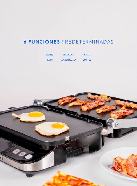Plancha - parrilla, Waffles, Sandwich , Panini Let's Grill 3 en 1 EasyWays-2
