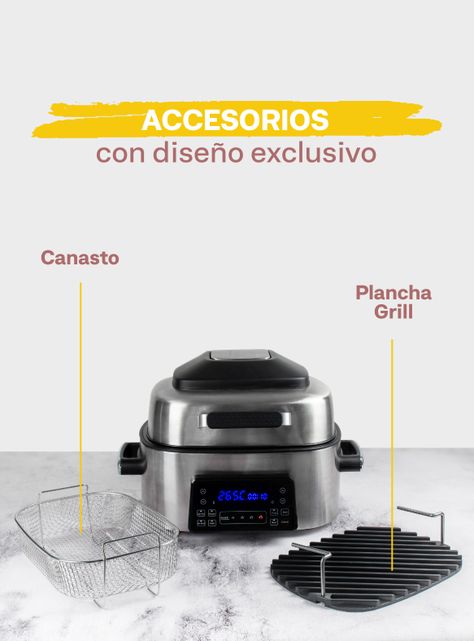 Parrilla Freidora de Aire Air Fryer Grill 6 L EasyWays-3