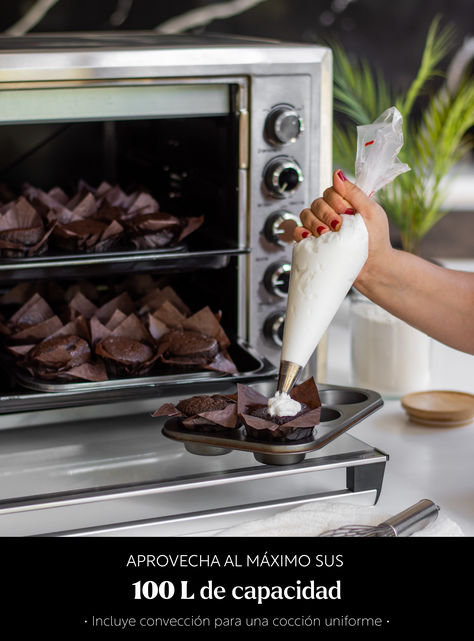 Horno eléctrico Oven Master 100 L + Convección y Spiedo-1