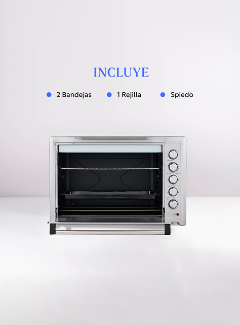 Horno eléctrico Oven Master 100 L + Convección y Spiedo-2