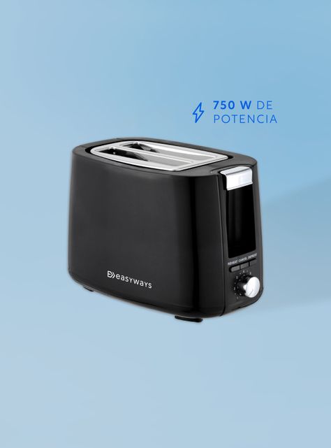 Tostador Toast Master 2 rebanadas Negro EasyWays-3