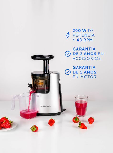 Prensadora de Jugo En Frío Slow Juicer Pro EasyWays-2