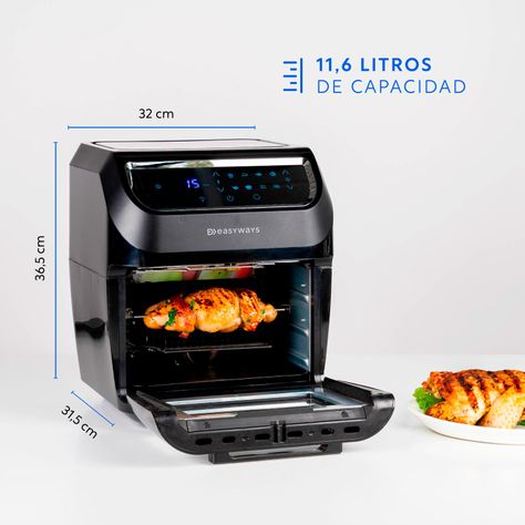 Freidora de Aire Air Fryer Plus 11.6 L EasyWays-8