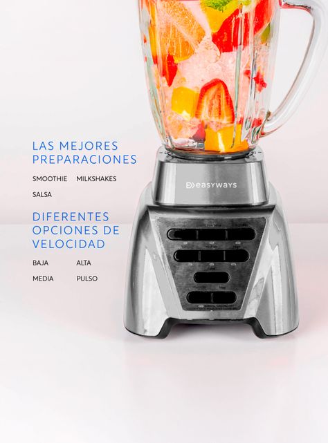 Licuadora Ultra Roja Gran capacidad 2,2L + vaso to go EasyWays-7