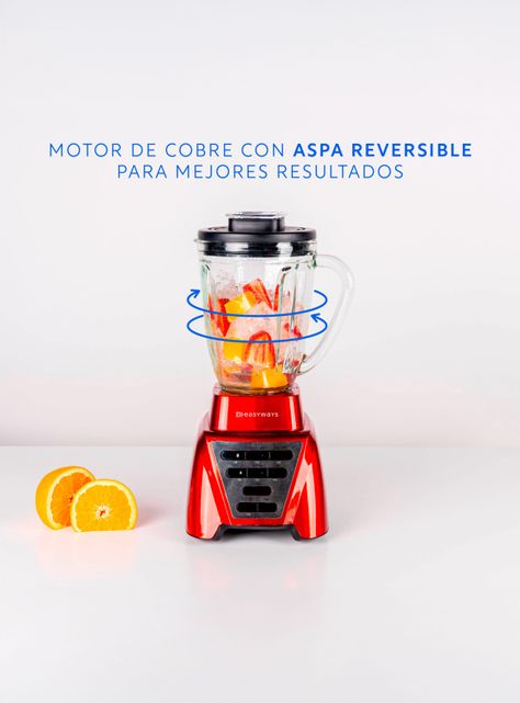 Licuadora Ultra Roja Gran capacidad 2,2L + vaso to go EasyWays-1