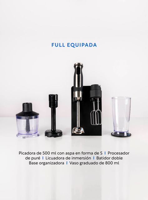 Batidora de Inmersión Minipimer Full 6 accesorios EasyWays-1
