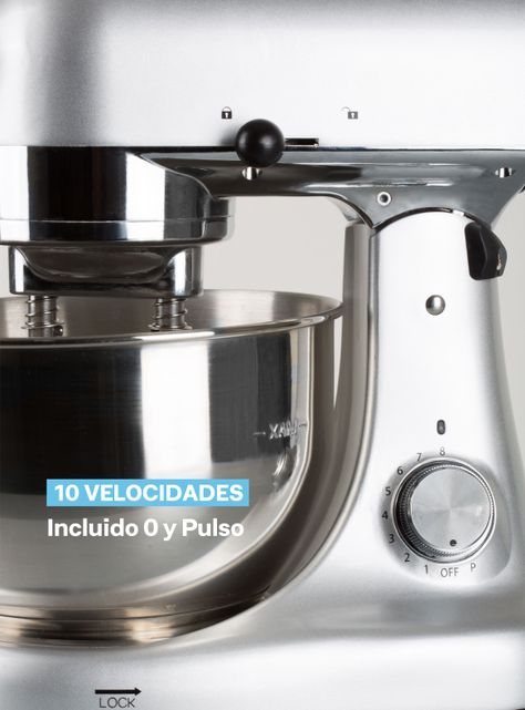 Batidora de Pedestal Hook Mixer Silver 4, 7Lt EasyWays-3
