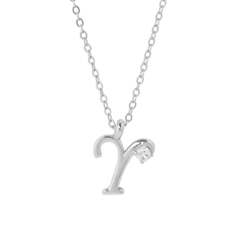 COLLAR INICIAL LUCKY PLATA Y-0