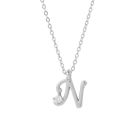 COLLAR INICIAL LUCKY PLATA N-0