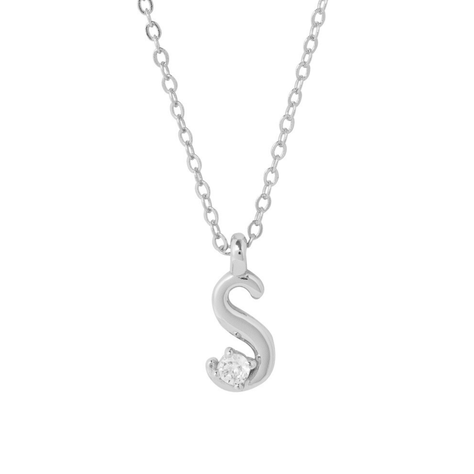 COLLAR INICIAL LUCKY PLATA S-0