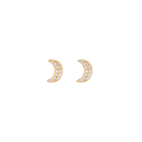 Aros Moon Circones bañados en oro Hadara Joyas-0