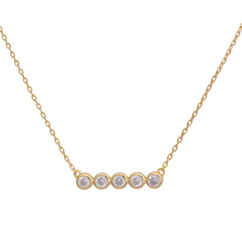 Collar Dots bañado en oro Hadara Joyas-0