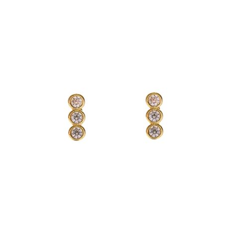 Aros Dots Bañados en Oro Boaz Joyas-0