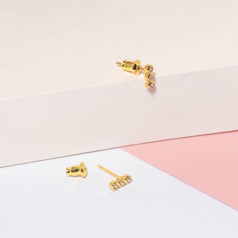 Aros Dots Bañados en Oro Boaz Joyas-1