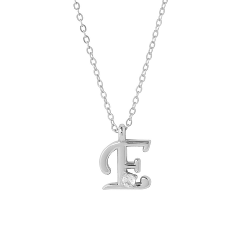 COLLAR INICIAL LUCKY PLATA E-0