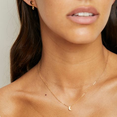 Collar Luna Bañado en Oro Boaz Joyas-1